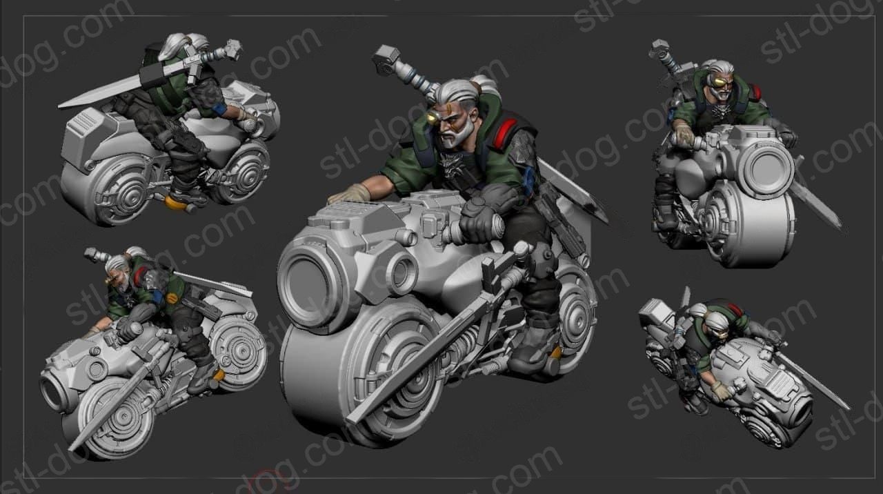 赛博朋克 网络巫师 / 夜之城的杰洛特 Cyber Witcher 3D打印图纸